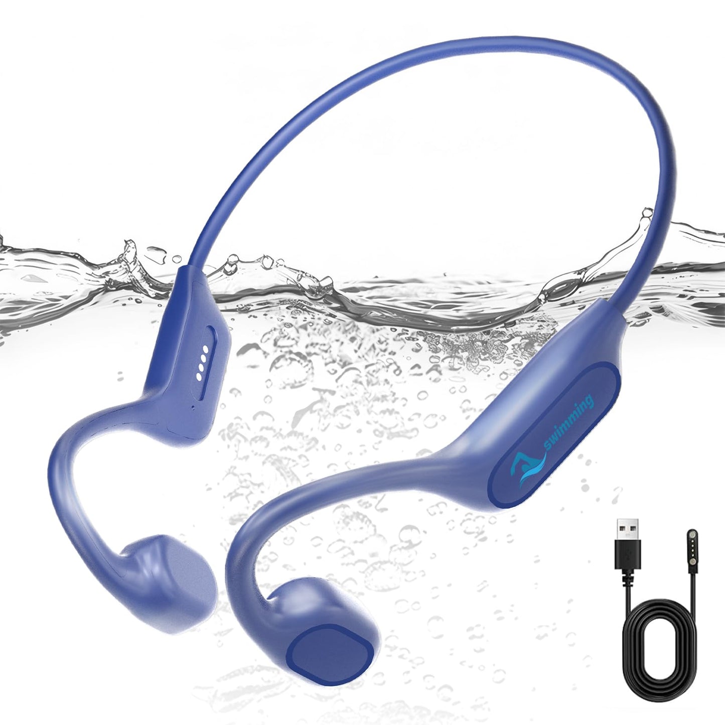 Swimming Headphones Bone Conduction Bluetooth 6.0 IPX8 Waterproof 32G MP3