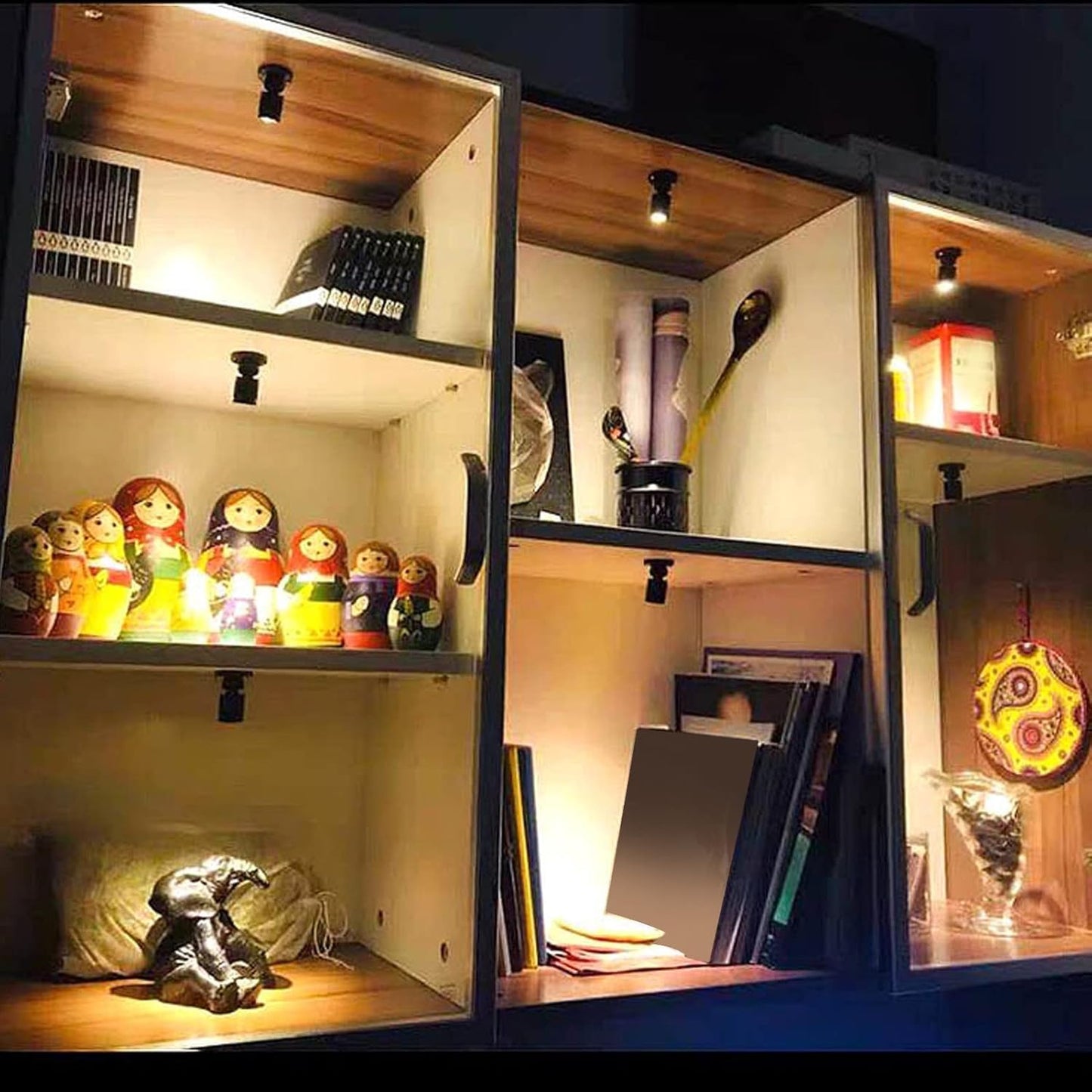 L&M LUJOMTL Small Spotlight, Display Cabinet LED Spotlight Indoor USB Powered(Warm White 3000K)