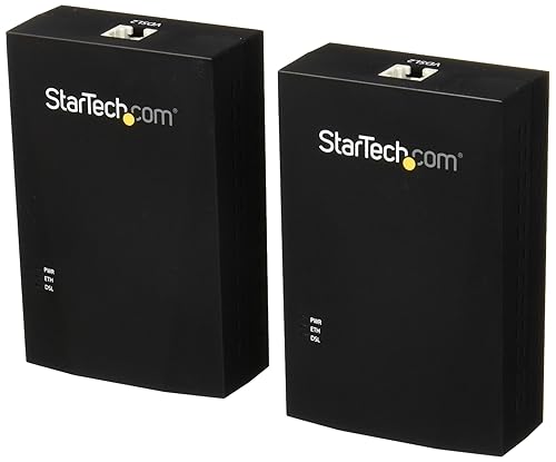 StarTech.com Ethernet Extender Kit Over VDSL2 Copper Phone Line - 10/100Mbps Converter - 1.5km -Long Range RJ45 LAN Network Extender to RJ11 w/ESD