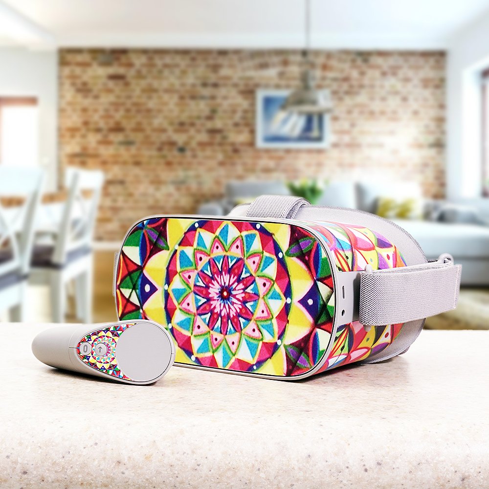 MightySkins Skin Compatible with Oculus Go Mobile VR - Paper Flowers | Protective, Durable, and Unique Vinyl Decal wrap Cover | Easy to Apply, Remove