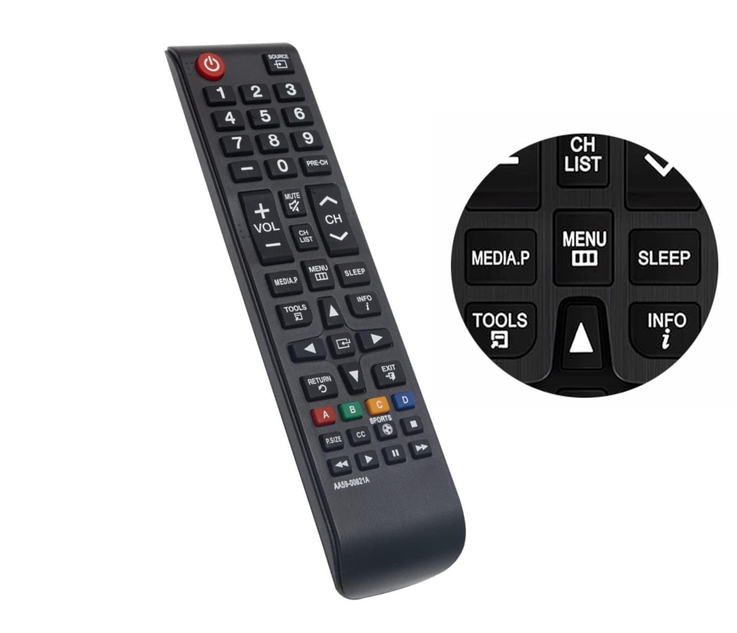 Remote Control Replacement for Samsung AA59-00821A PL43F4500AF LH40HDPLGA/ZA T24C550 UN39EH5003F UN40H5003AFXZA LCD LED HDTV TV