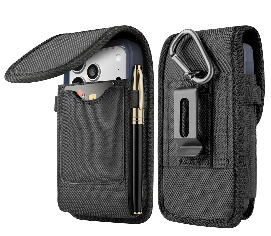 NUVAVO Magnetic Cell Phone Holster with Belt Clip for iPhone Samsung Galaxy