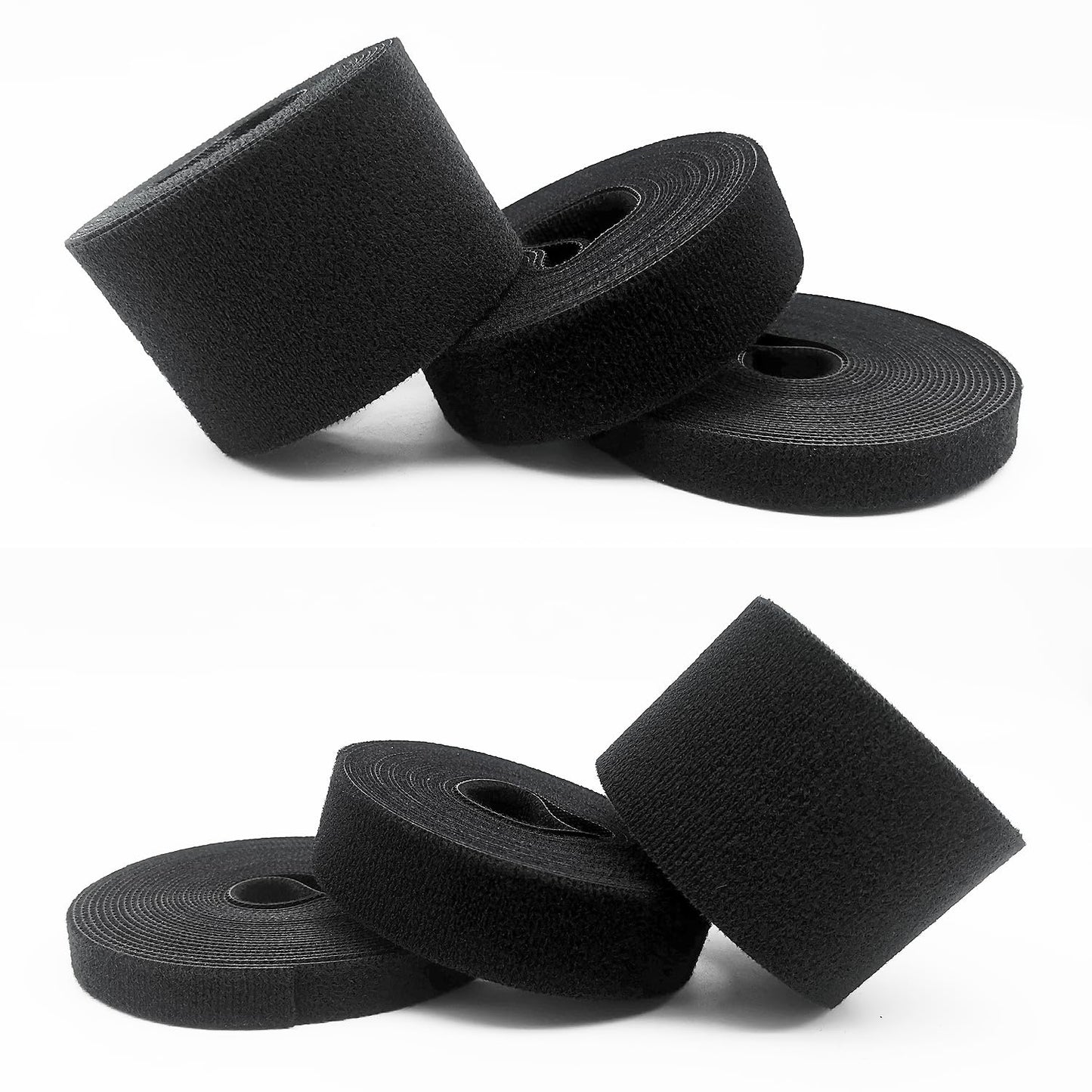 Double-Sided Hook and Loop Straps, Self-Gripping, 1/2 Inch, Cut to Length, Heavy Duty, Quick Wrap Cable Straps, Hook and Loop Roll for Bundling