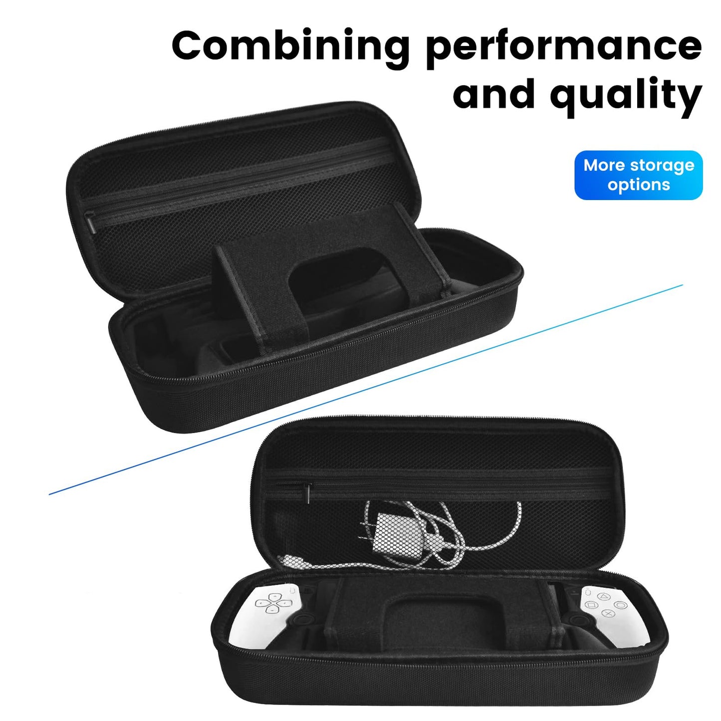 Fibete Carrying Case for Playstation Portal, Travel Carry Handle Portal Protective Case Storage Bag for Playstation 5 Portal Remote Player(Case