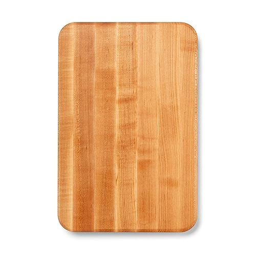 John Boos Chop-N-Slice Series Rectangular Wooden Maple Cutting Board 18”x12” - 1.25” Thick, 8-lb Reversible Butcher Block with Eased Corners…