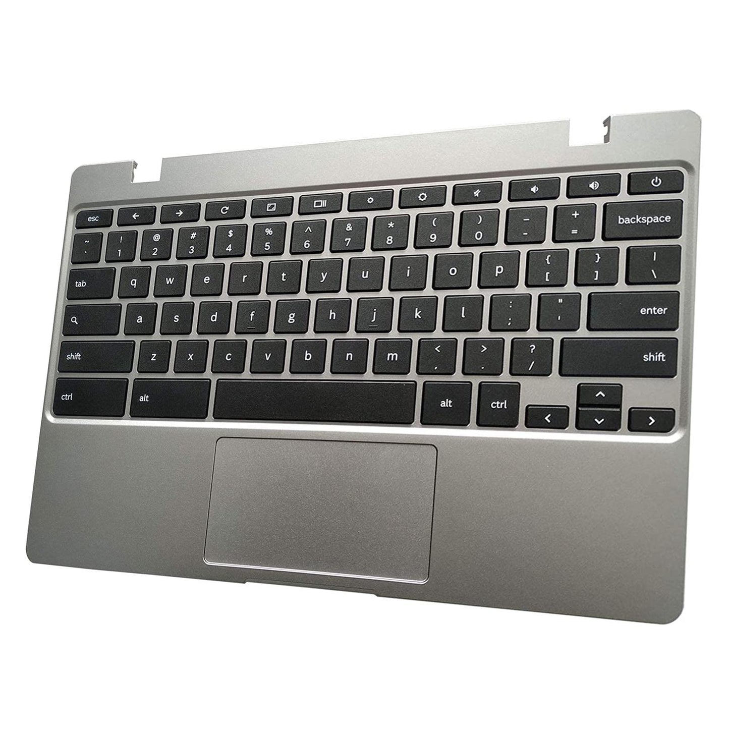 Rinbers Laptop Palmrest Upper Case with US Keyboard and Touchpad Assembly Replacement for Samsung Chromebook 4 XE310XBA XE310XBA-K02 BA98-01976A