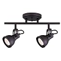 Canarm Polo 2-Light Track Lighting Fixture, Oil Rubbed Bronze, Modular Adjustable Heads, Modern Industrial Ceiling or Wall Mount for Living Room