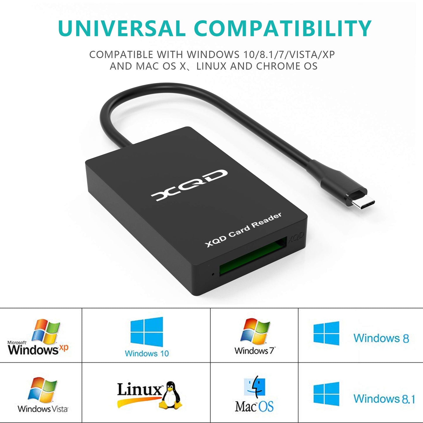 Upgraded Version Sony XQD Reader, Compatible with Sony G/M Series, Lexar 2933x/1400x USB-C XQD Card for Windows/Mac OS
