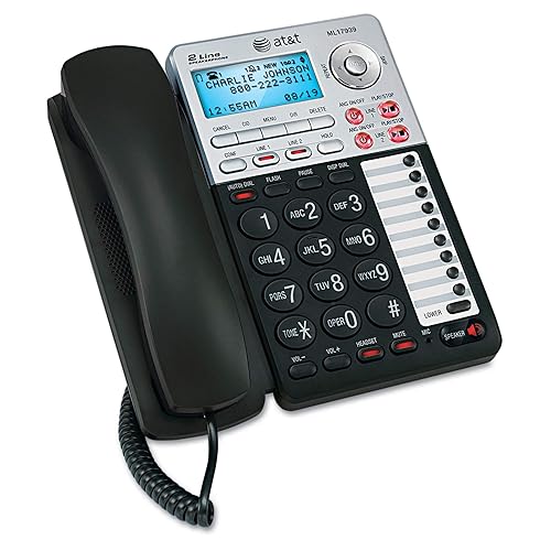 AT&T(R) 17939 2-Line Corded Speakerphone with Caller ID & Digital Answering System