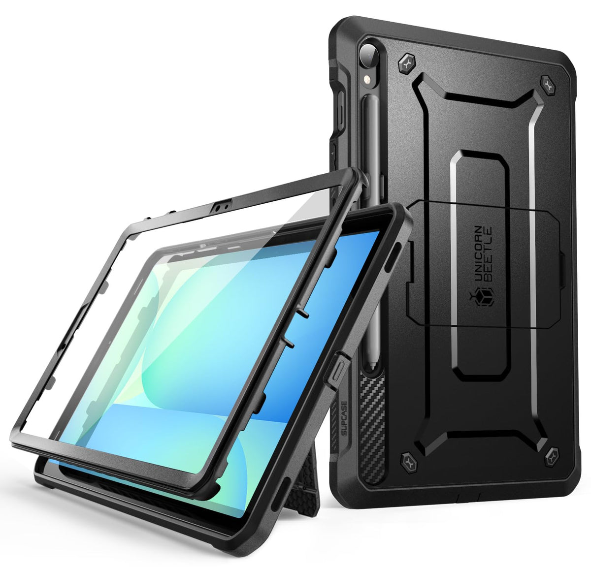 SUPCASE for Samsung Galaxy Tab S10 FE Plus Case 13.1" 2025, Stand, Black