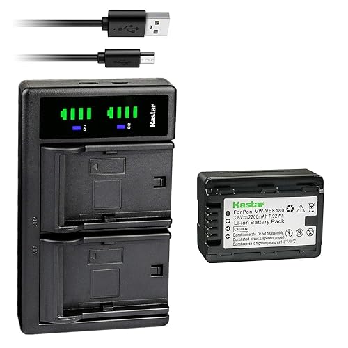 Kastar 1-Pack VW-VBK180 Battery and LTD2 USB Charger Replacement for Panasonic HDC-TM41, HDC-TM41H, HDC-TM41P, HDC-TM41PC, HDC-TM45, HDC-TM55
