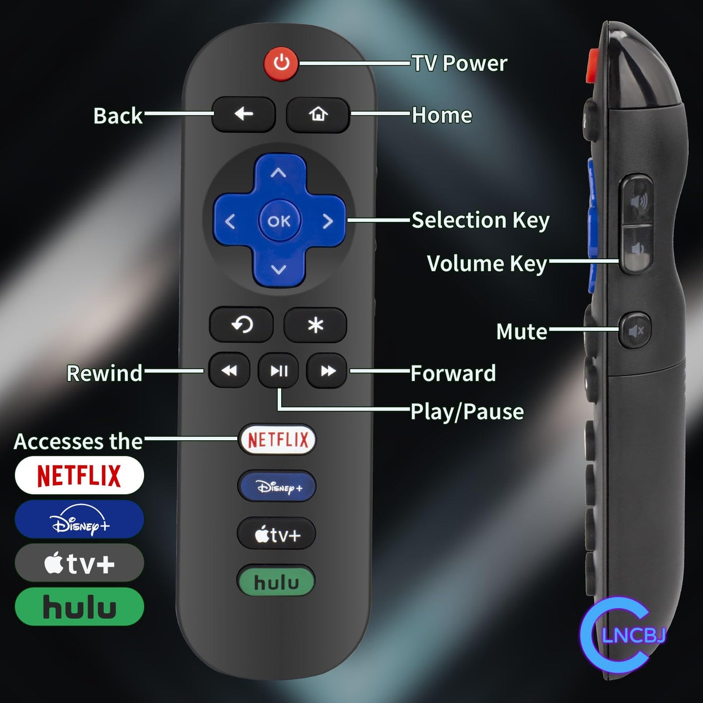 RC280 Remote Control for TCL TV Remote Replacement, No Programming Needed, Easy Install. Replacement Remote for TCL TV Models 55S21 65S451 43S451