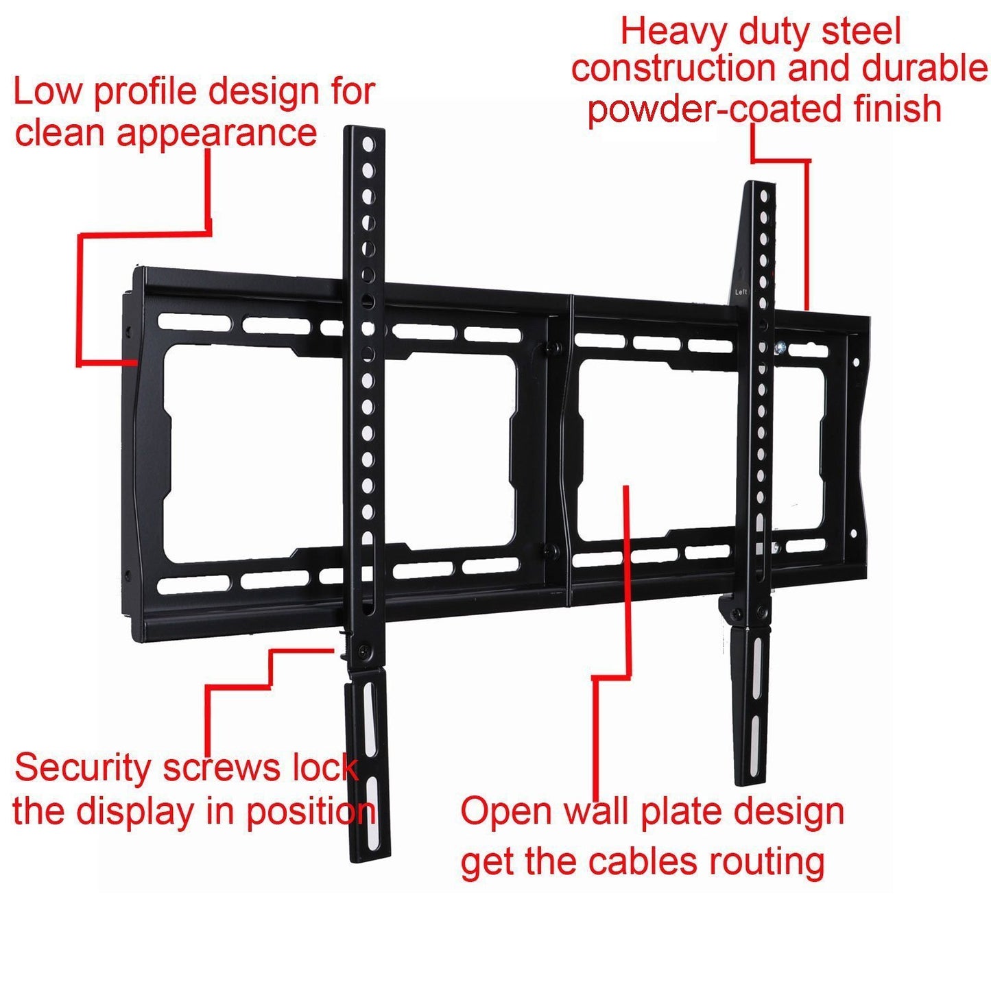 VideoSecu Ultra Slim TV Wall Mount for VIZIO M492i-B2 E500D-A0 E500i-B1 M502I-B1 P502ui-B1E P502ui-B1 E550i-B2 M552i-B2 P552UI-B2 E550i-B2E E600i-B3