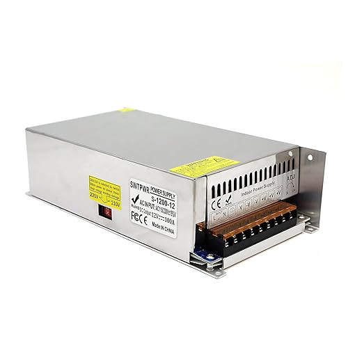 AC to DC Converter 12V 100A 1200W SMPS 220V/110V to DC 12V Power Supply Converter Voltage Transformer for LED Car Devices and Camera Security Systems…