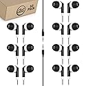 JustJamz Bulk Earbuds 50 Pack | Basic Earbuds, Dot Headphones, Black in-Ear Disposable Headphones, 3.5 MM Audio Jack Stereo Earphones for Schools…