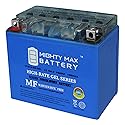 Mighty Max Battery YTX12-BS GEL -12 Volt 10 AH, GEL Type, 180 CCA, Rechargeable Maintenance Free SLA AGM Motorcycle Battery