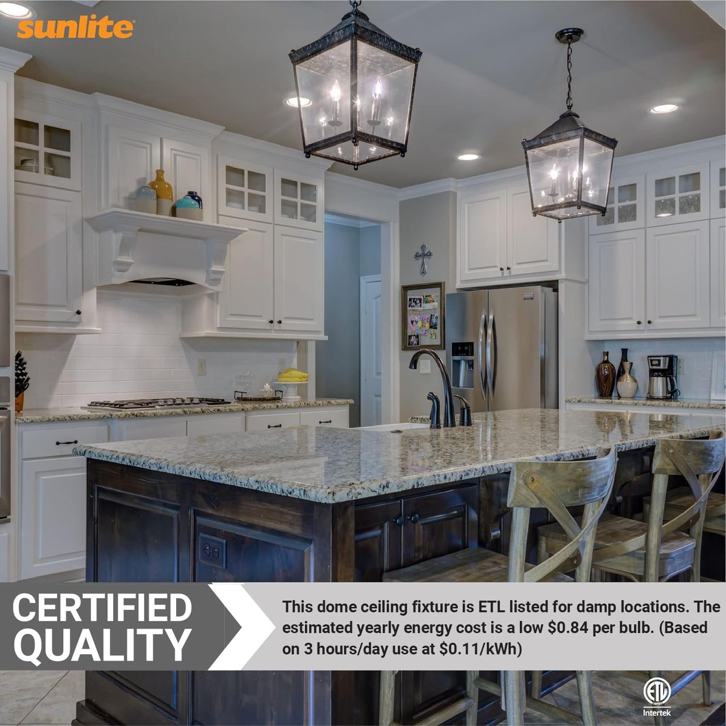Sunlite LED B11 Frosted Torpedo Tip Chandelier Light Bulb, 7 Watts (60W Equivalent) 500 Lumens, Candelabra E12 Base, Dimmable, ETL Certified, 5000K