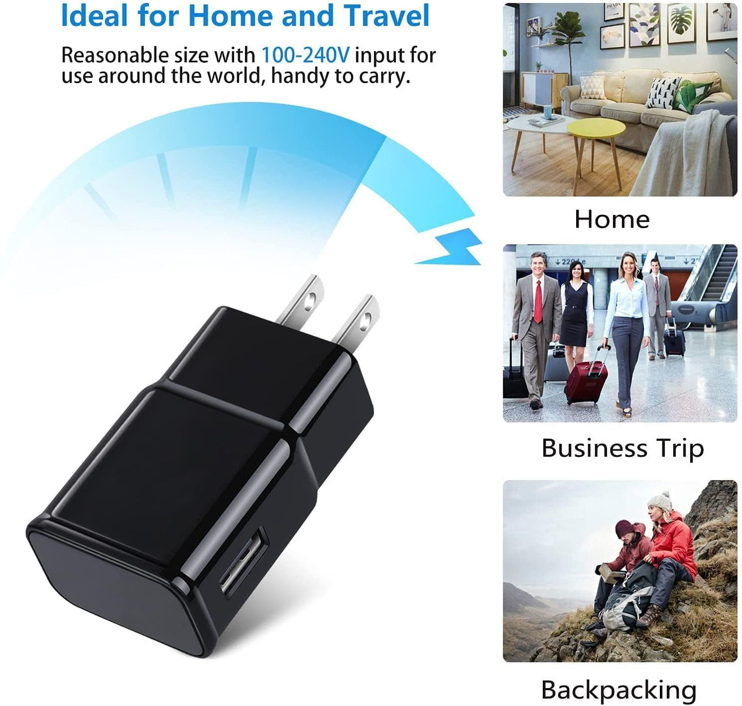 6-Pack USB Charger Fast Charging Block, Android Phone Rapid USB Wall Charger Compatible with Samsung Galaxy S21/S20/S10/S10e/S10 Plus/S9/S9 Plus/S8/S8