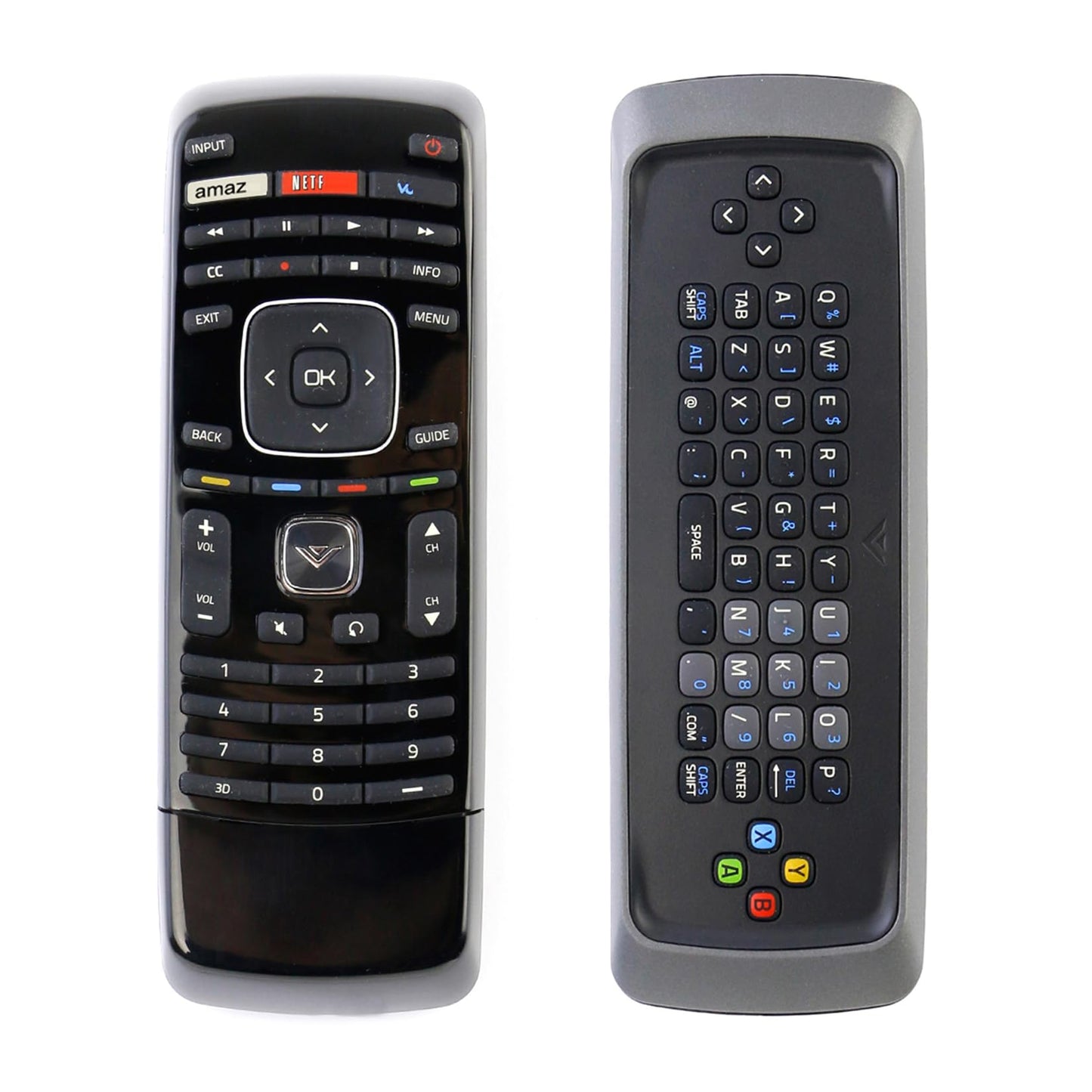 XRT301 Qwerty Keyboard Replace Remote Control fit for VIZIO 3D Smart TV M3D550SL M3D470KD M320SR XRT301 E3D320VX E3D420VX E3D470VX E472VLE E552VLE