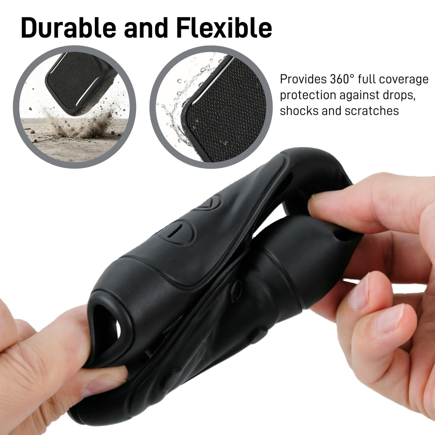 BLIKEJIN Silicone Protective Cover for JBL GO5 Portable Bluetooth Speaker, Full Wrap Anti-Scratch Shockproof Soft Sleeve Skin Dustproof All-Inclusive