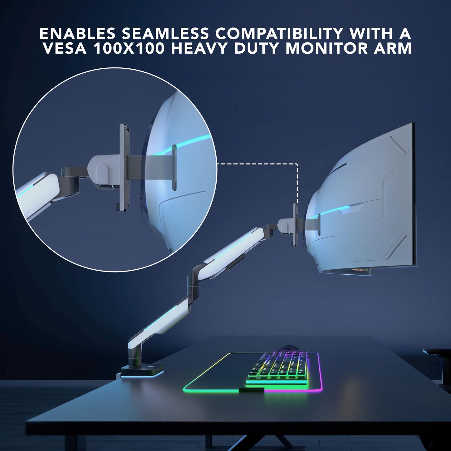Mount-It! VESA Adapter for Samsung Ultra-Wide Monitors - Compatible with Odyssey G9, Neo G9, CRG9, CHG9, CHG90 - Converts to Standard 100x100 VESA