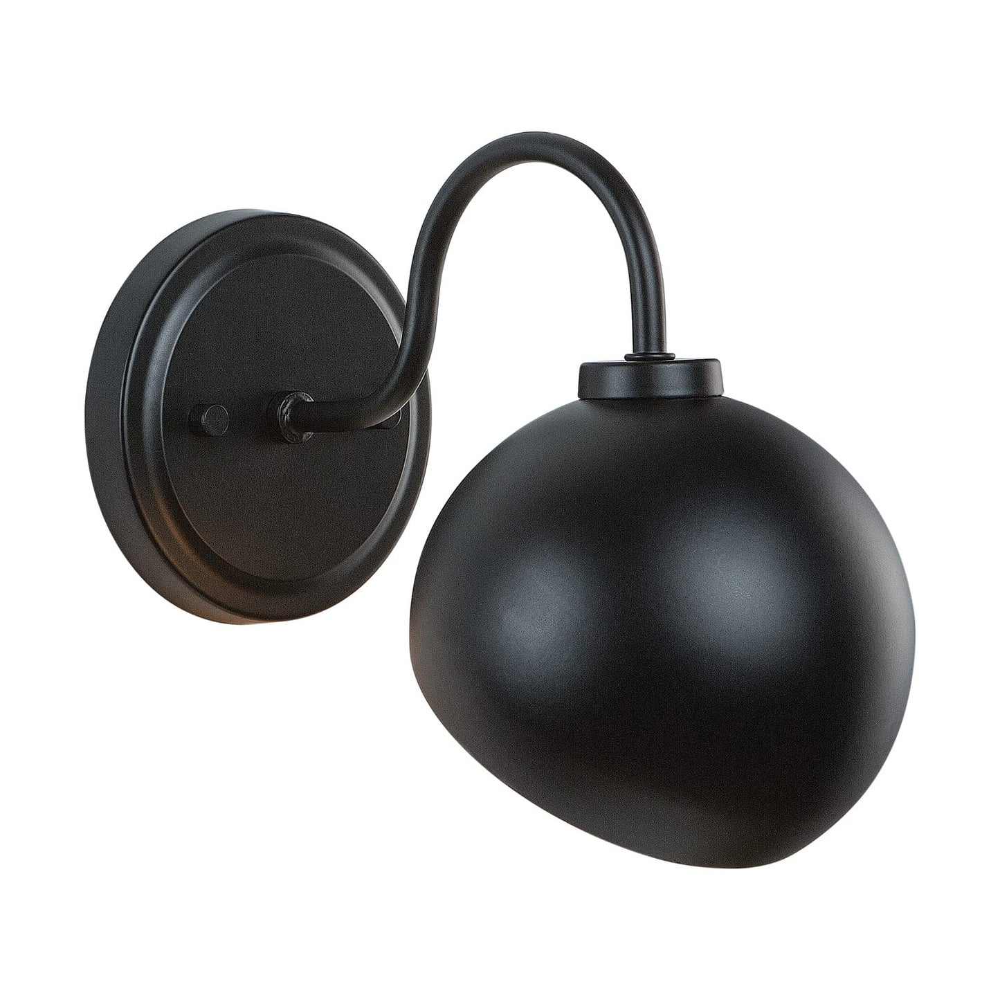 Capital Lighting 633111MB Hadley Tiltable Bolt-On Metal Shade Wall Sconce, 1-Light 60 Watt, 8" H x 6" W, Matte Black