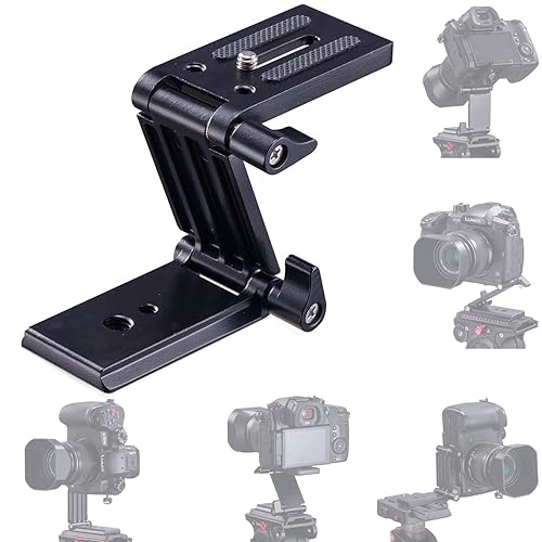 Universal Flex Tilt Head Z Mount Bracket Arca-Swiss Tripod Head Quick Release Plate Mounting for Monopod Slider Rail Cage Rig Stabilizer Gimbal