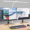 KableRika Desk lamp,Double Head LED Desk Lamp with Clamp,Architect Desk Lights for Home Office,Eye-Caring Desktop Office Lamp 4-Brightness 4-Color