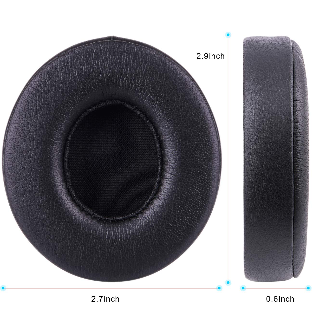 HZTCAM Professional Replacement Ear Pads for Beats Solo 2 & Solo 3 Wireless On-Ear Headphone/Soft Protein Leather/Noise Isolation Memory Foam/Strong