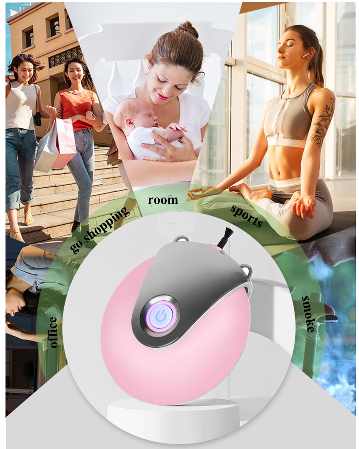Portable Air Ionizer with 1999 Million Ions/cm³ | Filterless Air Purifier for Travel | Personal Air Purifier Small | Wearable Necklace, No