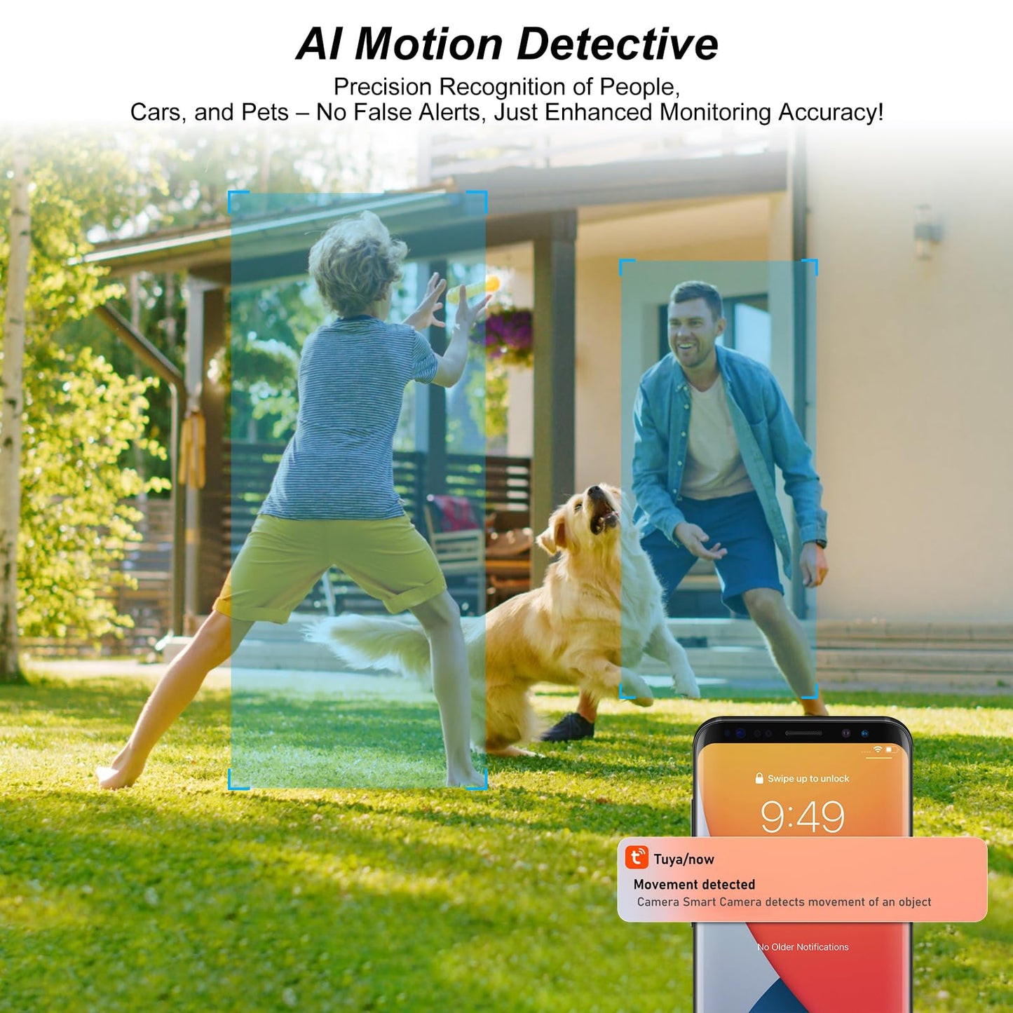 5G WiFi Security Cameras Wireless Outdoor, 5G Security Camera for Home Security, AI Motion Detection, Color Night Vision, SD Card/Cloud Storage