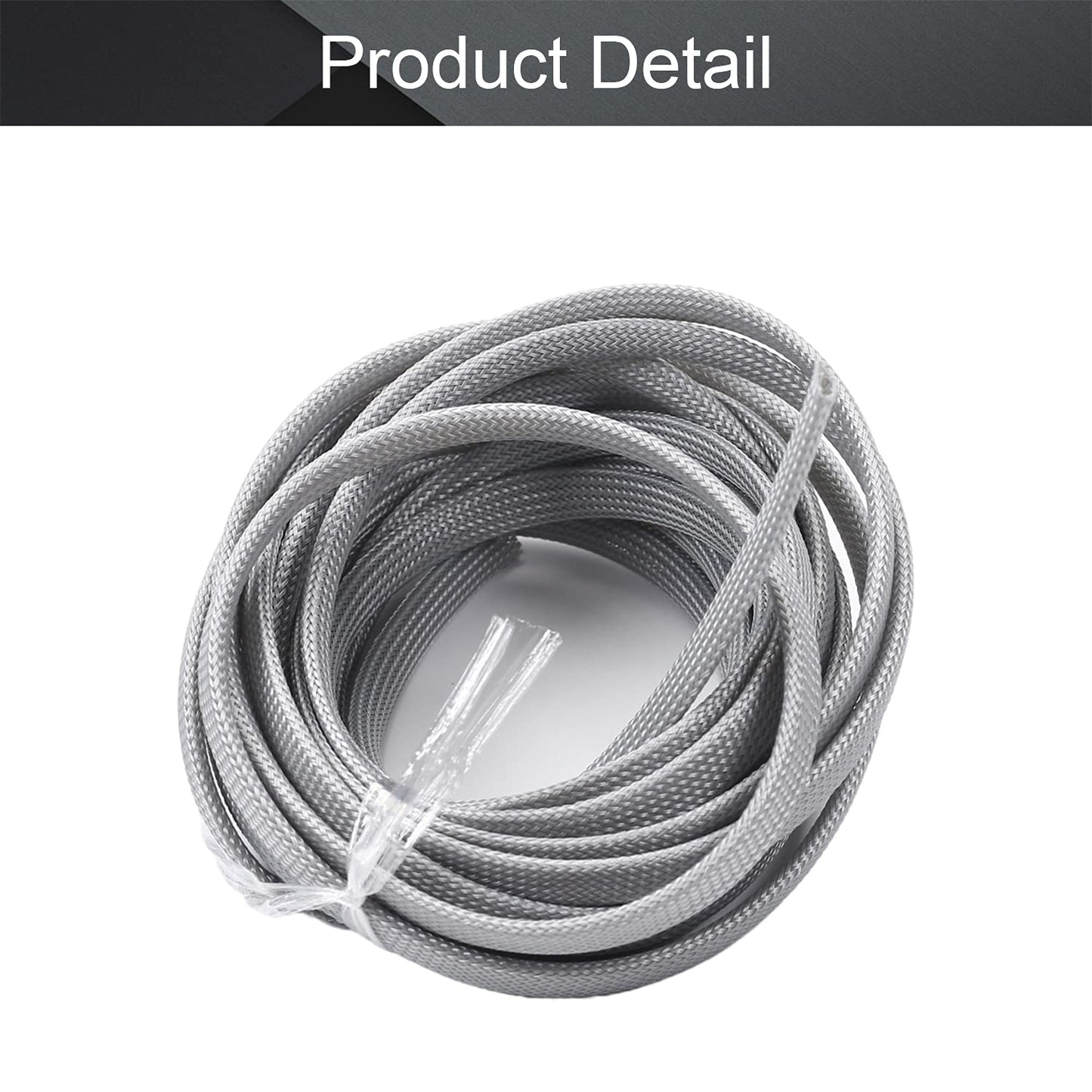 Othmro 16.4ft/5Meter PET Expandable Braided Cable Sleeve, 3/8 Inch Flexible Wire Loom Cord Protector, Cable Management Sleeve Cord Cover for Audio