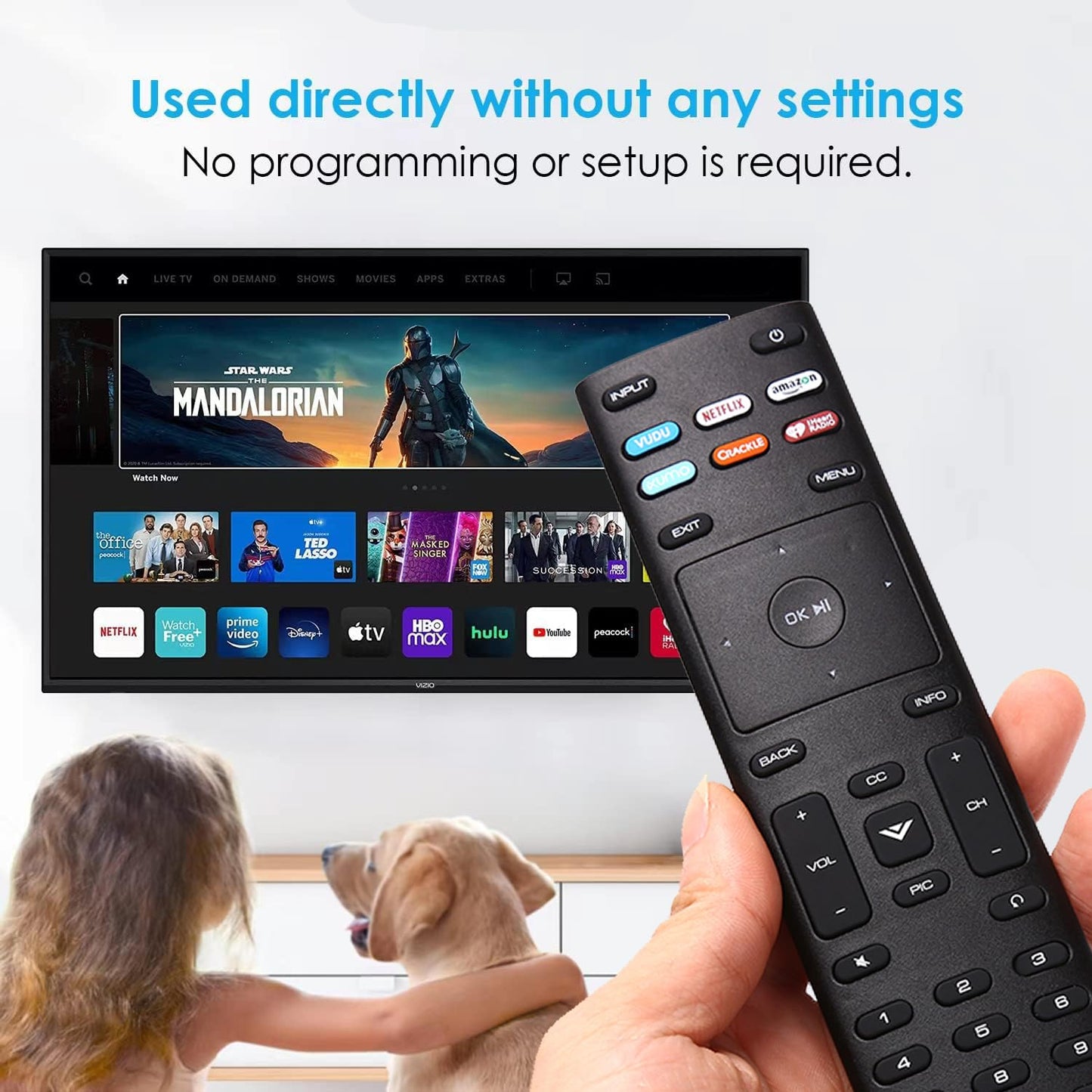 Universal Remote Control Replacement for Vizio Smart TV E60-E3 D24f-F1 D43f-F1 E43-E2 E75-E1 M55-D0 M50-E1 M50-D1 M558-G1 M557-G0 M65-E0 M658-G1