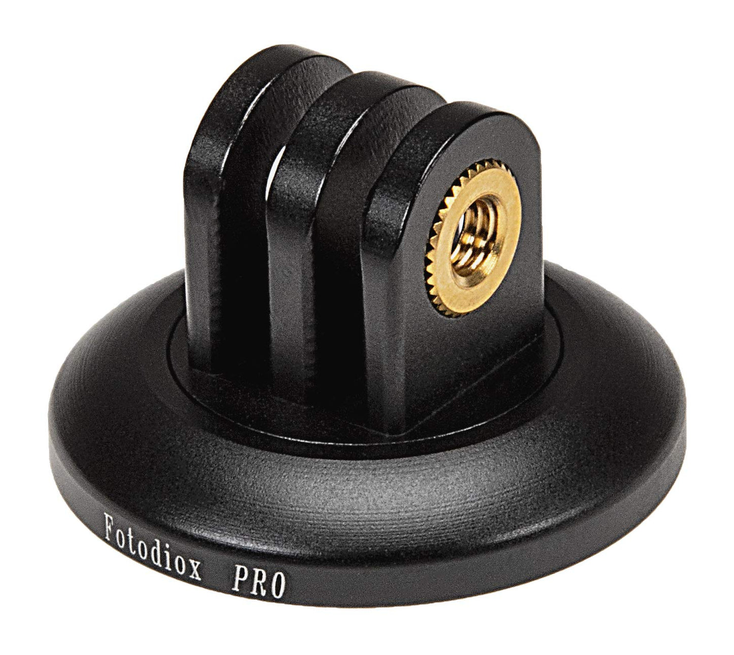 Fotodiox GoTough Black Tripod Adapter Version 2 - Metal 1/4”-20 Tripod Adapter Compatible with GoPro HERO3, HERO3+, HERO4, HERO5, HERO6, HERO7 2-Prong