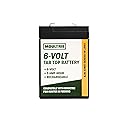 Moultrie 6 Volt Tab Top Battery - Designed for Moultrie Pro Hunter 3 Series Feeders - 5 Amp Hour - Rechargeable