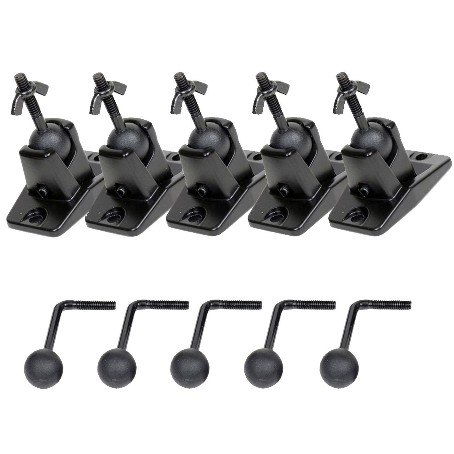 VideoSecu 5 Black Universal Satellite and Audio Speaker Mount Bracket for Wall or Ceiling MS40B5 WM6