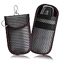 BRILLIRARE 2 Pack Faraday Bags for Key Fob, Faraday Pouch Car Keys RFID Signal Blocking Holder Small, Keyless Entry Blocker Protector, Anti-Theft
