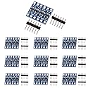KeeYees 10pcs 4 Channels IIC I2C Logic Level Converter Bi-Directional Module 3.3V to 5V Shifter for Arduino (Pack of 10)