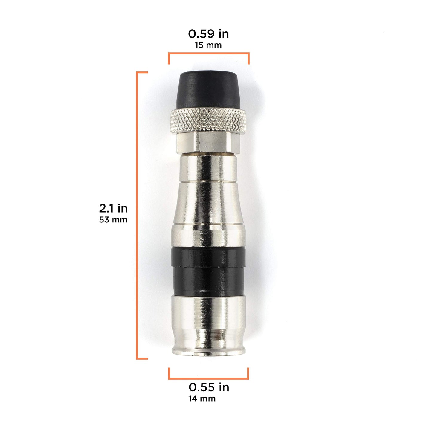 THE CIMPLE CO Coaxial Cable Compression Fitting Connector - for RG11 Coax Cable - with Weather Seal O Ring, Weather Boot, and Water Tight Grip (4