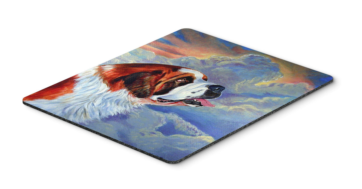 Caroline's Treasures 7085MP Saint Bernard Loyalty Mouse Pad, Hot Pad or Trivet for Home Office Gaming Working Computers Laptop Mouse Mat,Washable