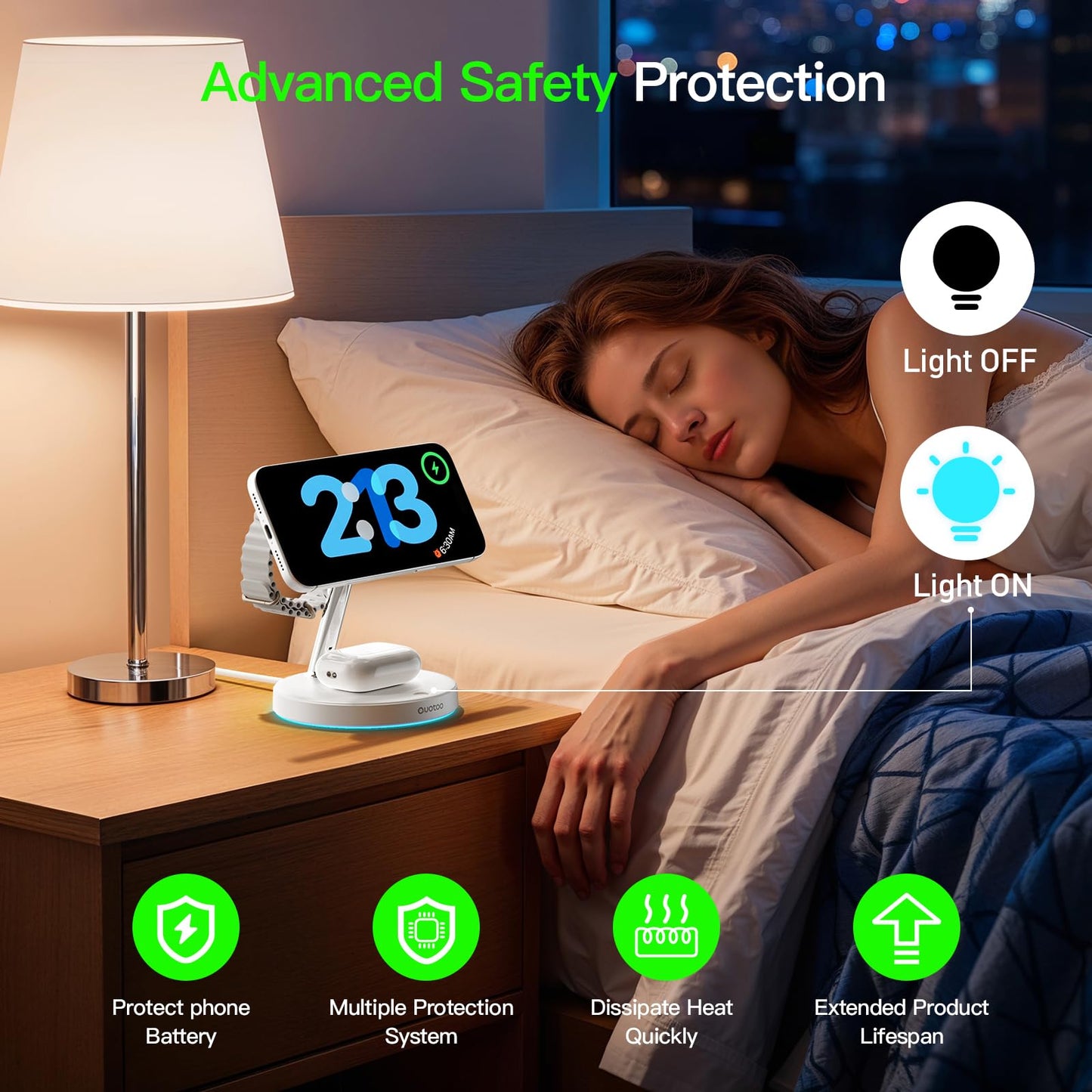 New 3 in 1 Charging Station for Apple Compatible with Magsafe Charger Stand for iPhone 17 16 15 14 13 12 Wireless Charging Station for AirPods