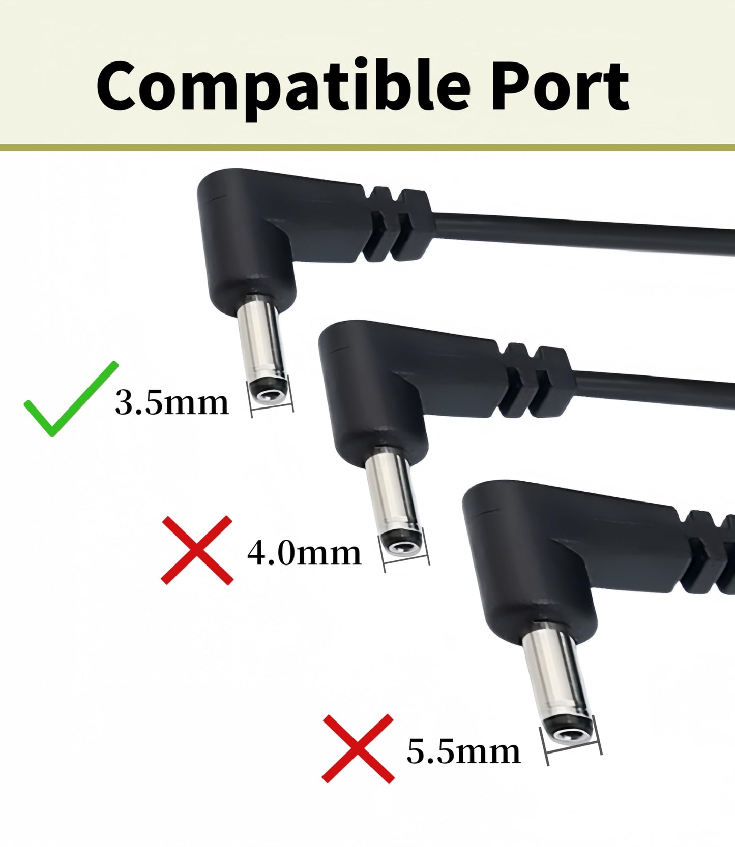 Qjin White Noise Machine Replacement Cord, DC 3.5mm USB Power Cable for Easysleep, Magicteam, Kipcush, BrownNoise, Dreamegg, 2 Pcs