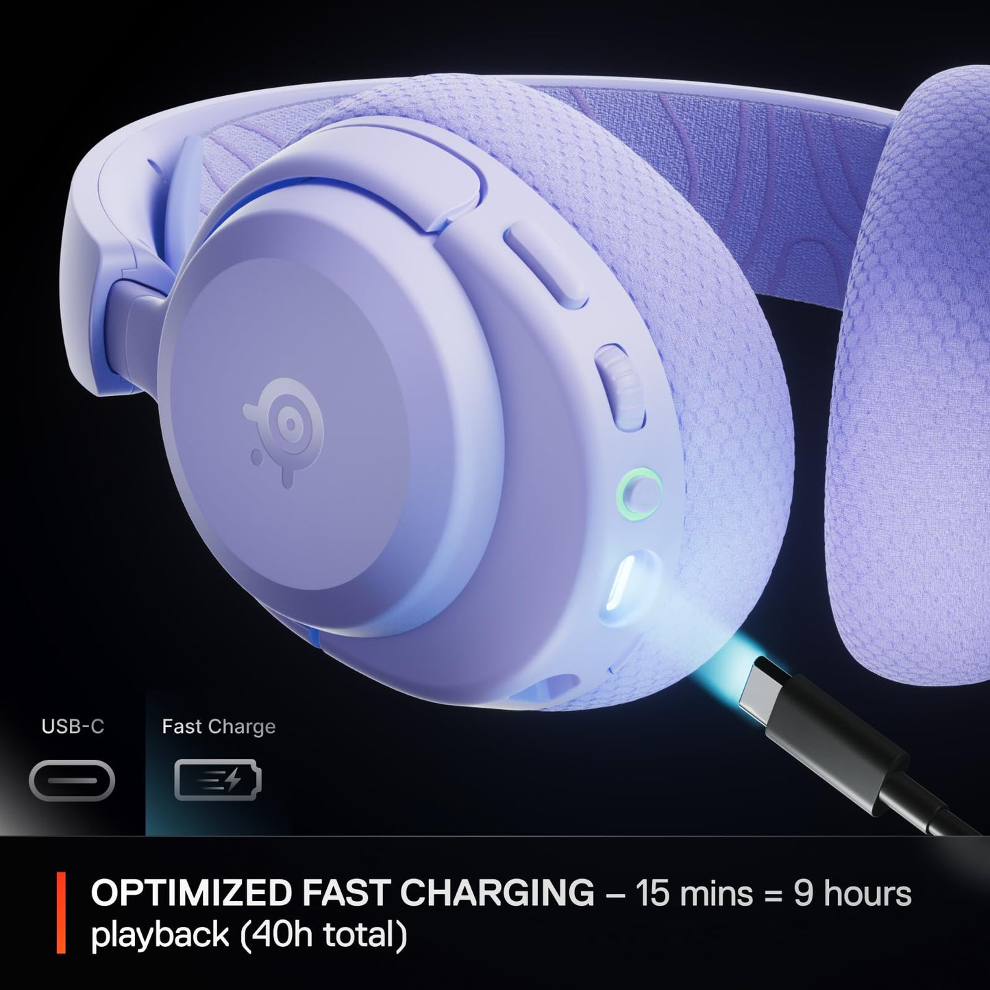 SteelSeries Arctis Nova 3P Wireless Gaming Headset, Mobile App Control, 40 HR Battery, Neodymium Magnetic Drivers, 2.4GHz/Bluetooth Compatible