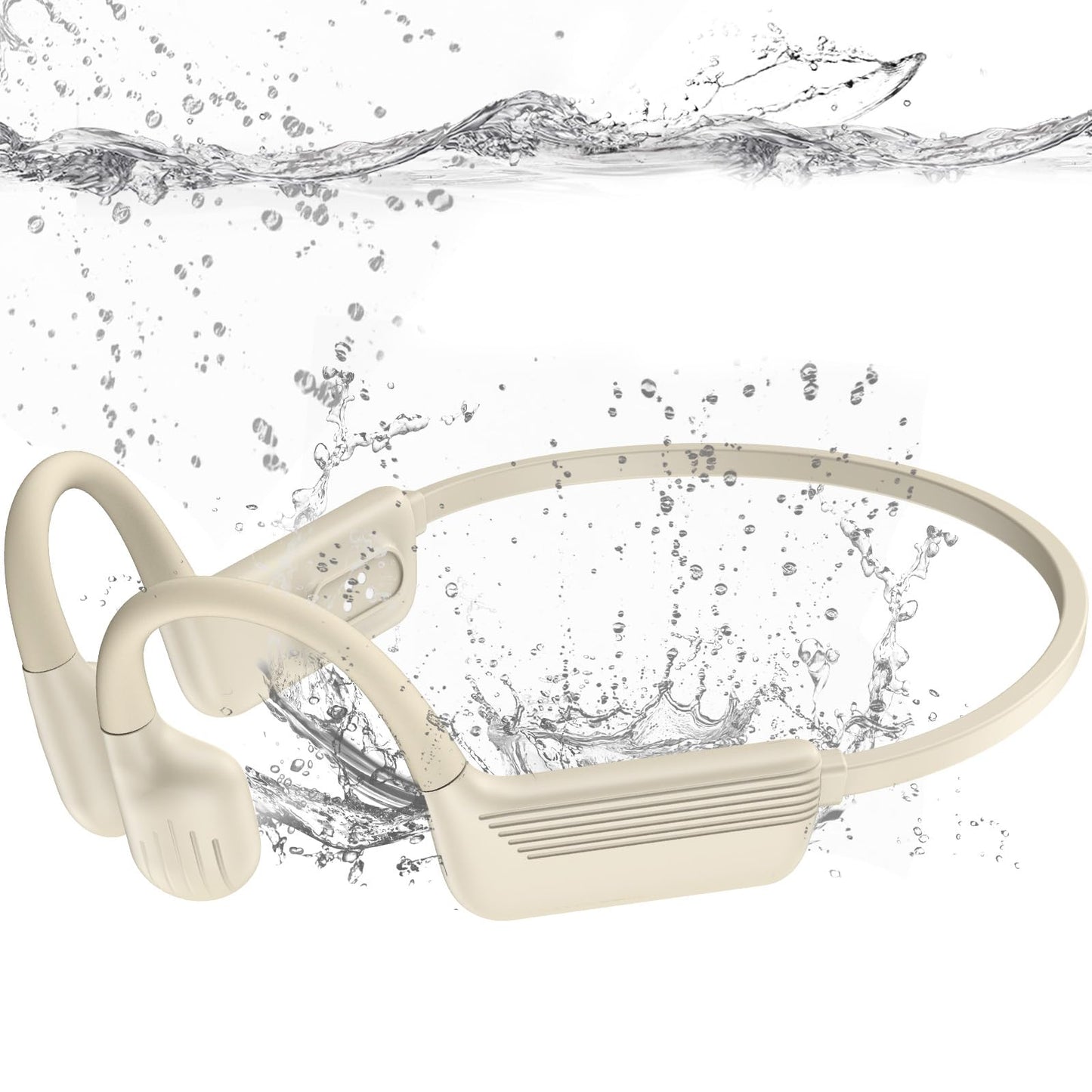 MARLALL Swimming Headphones-Bone Conduction Headphones, IP68 Waterproof Open Earphones, LiteSurge Bluetooth 5.4 Underwater Sport Earbuds with 32 GB