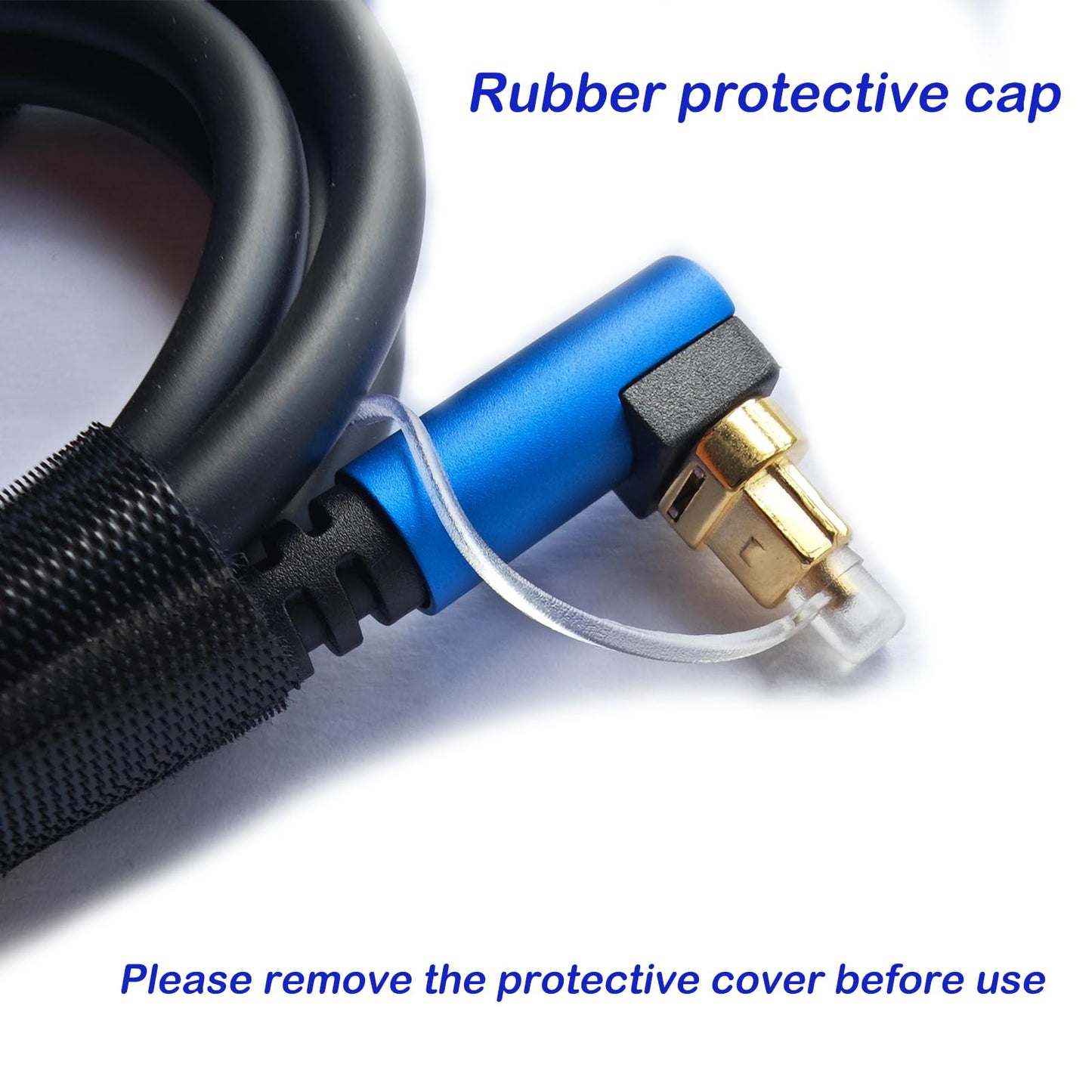 90 Degree 360 Degree Free-Rotating Plug Toslink Cable Digital Fiber Optic Audio Cable for TV, Home Theater, Projector, Stereo System, Active Speaker