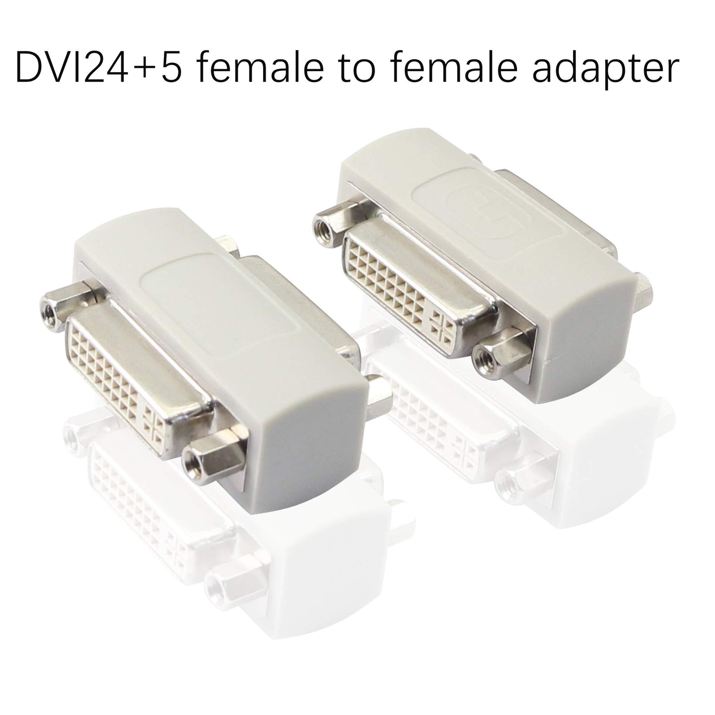 PNGKNYOCN DVI Female to Female Coupler, DVI24+5/DVI-I Serial Cable Signal Extender, YOUCHENG for Extend and Connect Two DVI Cables?2-Pack?