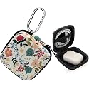 PowerDriver Earbud Case,Headphone Organizer Earbud Storage Bag, Hard EVA Shockproof Cover Carrying Case with Carabiner Clip Compatible with AirPods 4