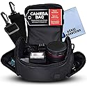 eCostConnection Acuvar Medium Soft Padded Camera Equipment Bag/Case Compatible with Canon, Sony, Nikon, Olympus, Fuji, Samsung Cameras and Equipment…
