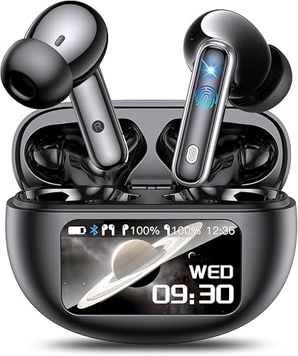 AI Translation Earbuds Real Time,Multifunctional Touch Screen Translator for 144 Languages & Accents Audifonos Traductores Inglés Español Noise