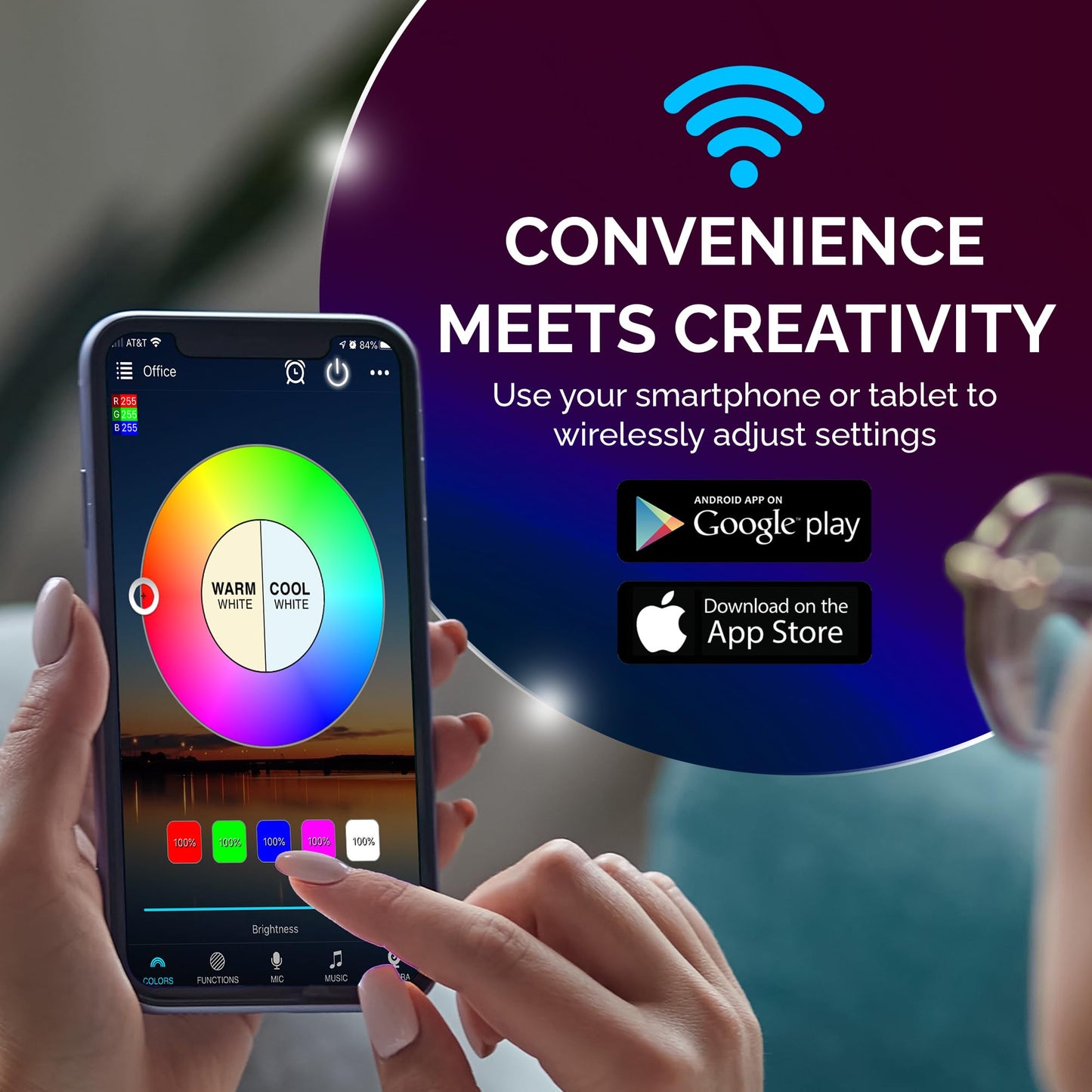 Flux WiFi Smart LED Light Bulb - Compatible with Alexa, Google Home Assistant & IFTTT - Smartphone Controlled Multicolored Color Changing Lights
